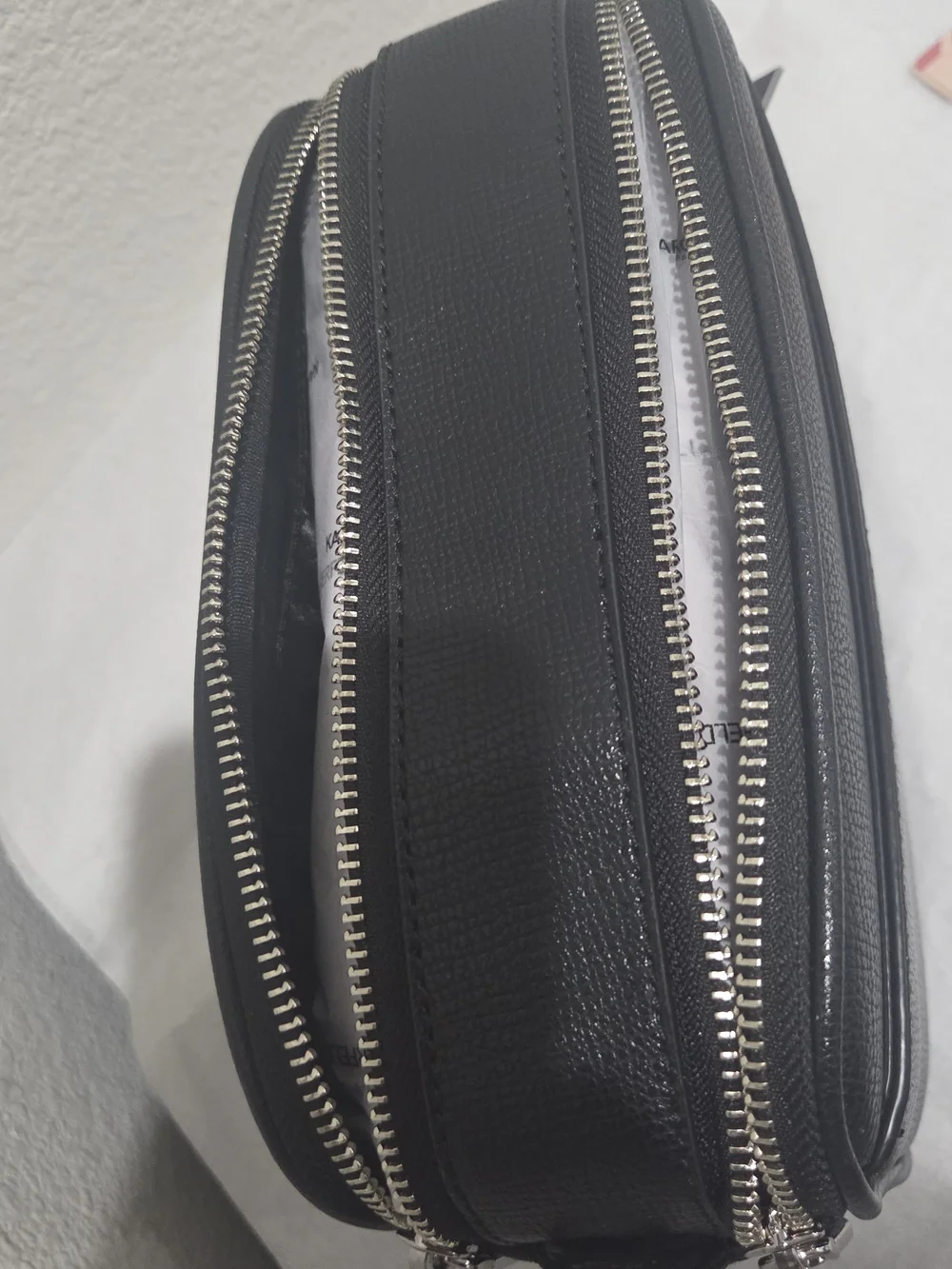 Karl Lagerfeld Black Crossbody Camera Bag with Character Patch NWT